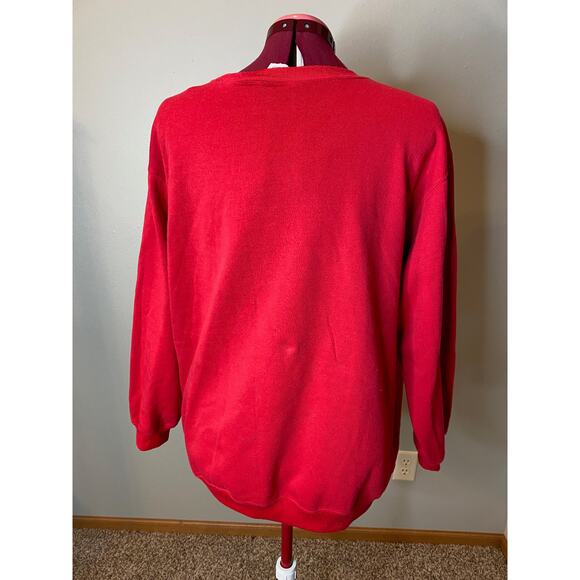 ugly Christmas sweatshirt embroidered red gold - Picture 6 of 7